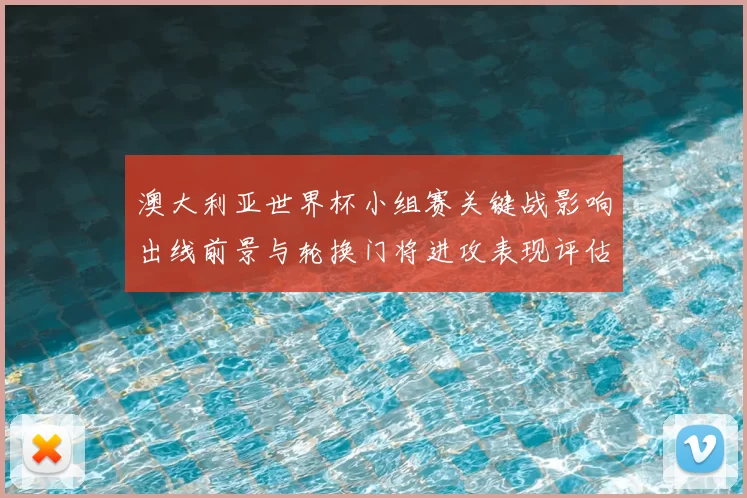 澳大利亚世界杯小组赛关键战影响出线前景与轮换门将进攻表现评估