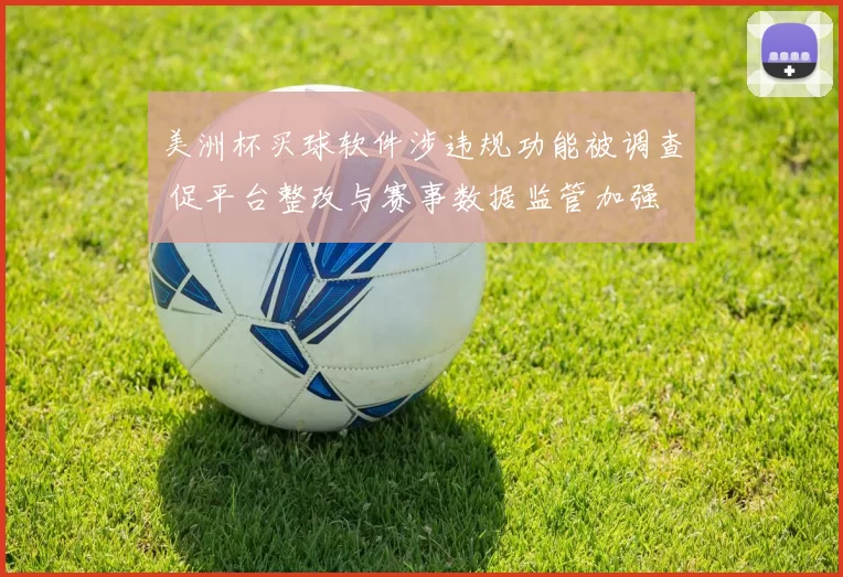 美洲杯买球软件涉违规功能被调查 促平台整改与赛事数据监管加强